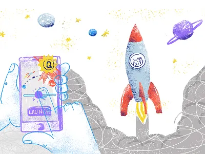 QA Blogpost illustration illustration qa quality startup tooploox vector