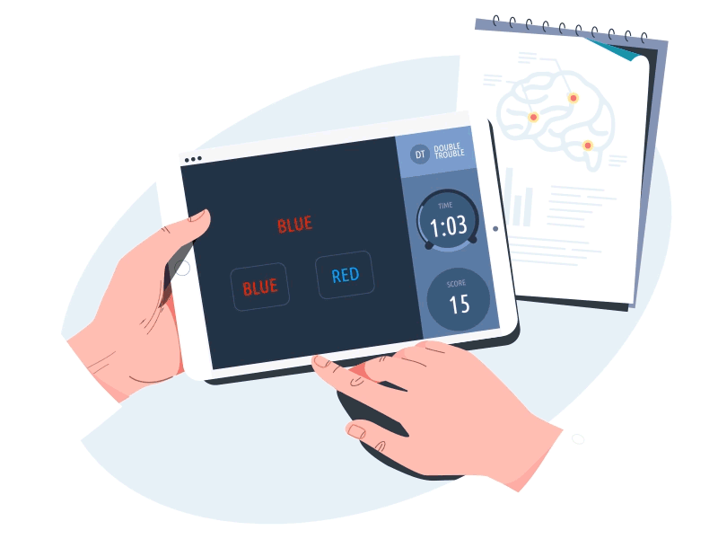 Cambridge Brain Sciences animation bodymovin illustration ios ipad motion ui