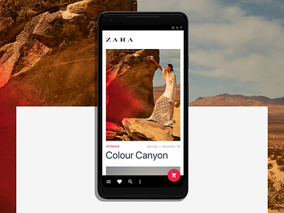 ZARA app design fashion interaction material mobile shop ui ux zara