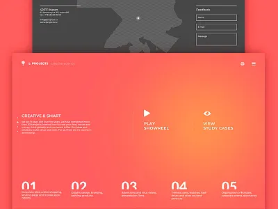 L-project web page agency creative page red site web