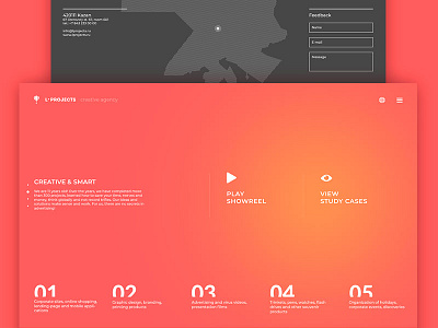 L-project web page agency creative page red site web