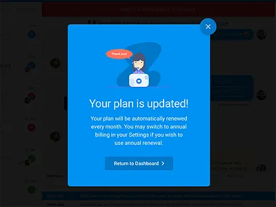 A Minimalist Blue Popup with Tiny Illustration 🌈 blue popup sketch upgrade