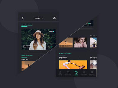 Creative Feed creative design experience feed home iphone user ux web website