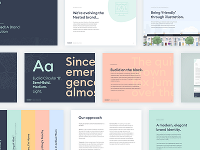 Nested Brand Refresh brand brand guide branding colour documentation typography