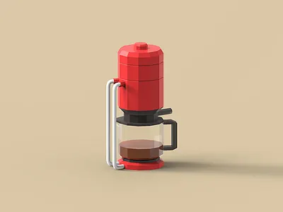 Coffee Machine 3d bottle coffee lowpoly modeling