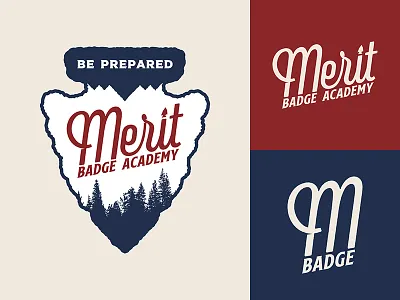 Merit Badge Academy Badge arrow badge brand logo merit nature outdoors patch survival tree