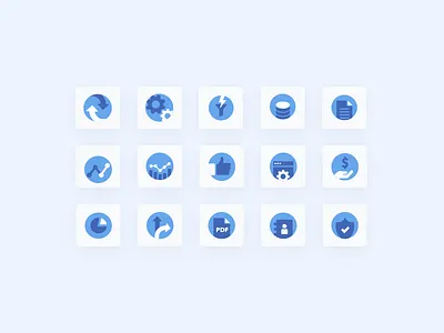 Entytle Insyghts - Icons set blue corporate icons site ui web webdesign