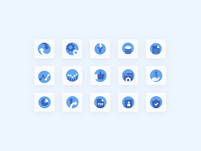 Entytle Insyghts - Icons set blue corporate icons site ui web webdesign