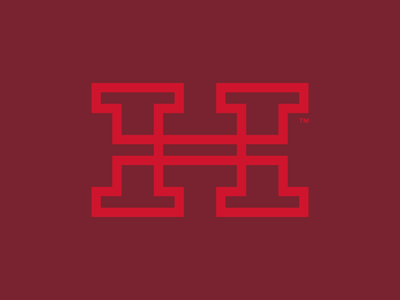 H architect architecture h line logo thick