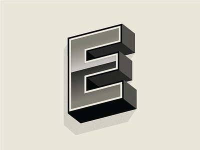 E vintage e grainy grayscales letterform retro vintage