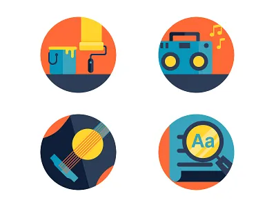 Tool icon decorate guitar icon illustration music query tool