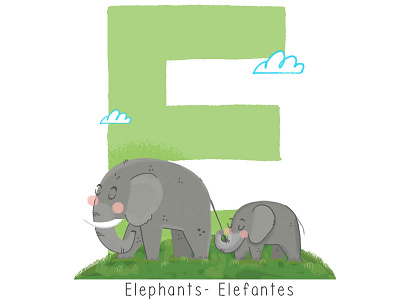 E for Elephant e elephant elephants madalva