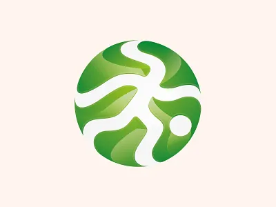 Field Sports Management Logo 5 a side ball circle football gradient grass kids logo pitch player runner soccer