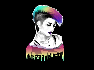 Rebel Yell 80s neon new retro wave punk vector