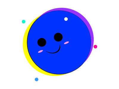 Smiley moon head smiley