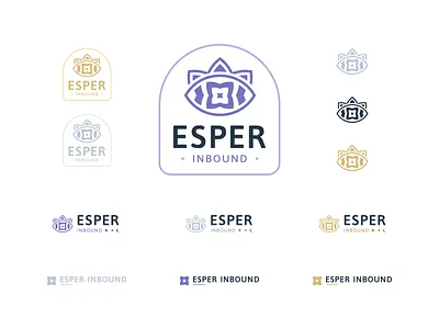 Esper Inbound branding crown eye logo lotus responsive secret shirken society tarot tribal