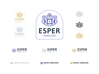 Esper Inbound branding crown eye logo lotus responsive secret shirken society tarot tribal