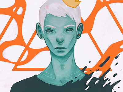 Crown digital painting procreate