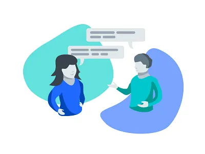 UX Design Process Illustration - Ideation blue flat graphic illustration man material people process teal ux web woman