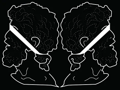 Blindfolded Men black and white greek illustration lines roman