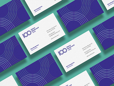 Metro Blvd Business Card blue brand branding business card design logo real estate typography