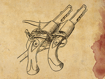 Brace of Pistols blood plunder concept art illustration tabletop games