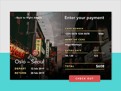 Daily UI 002 – Credit card checkout checkout credit card dailyui payment