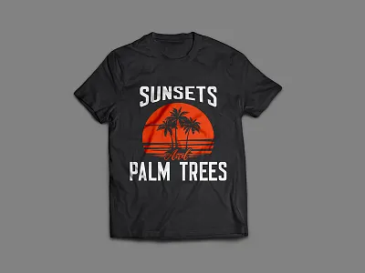 Sunsets Palm Trees app branding fatherday fatherdays happyfathersday identity illustrations logo tshirt design typography