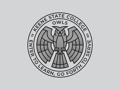 Ksc Orientation 8x6 badge eagle geometric logo mark monoline owl