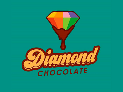 Diamond Chocolate chocolate diamond illustrator logo store vector