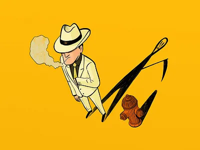 #8 alejandromilàstudio conceptual illustration death gangster illustration illustrator mafia mobster new york the godfather vector yellow