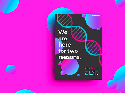 2 Reassons To Live 2d app behance colours design flatdesign gradient pink poster print ui ux