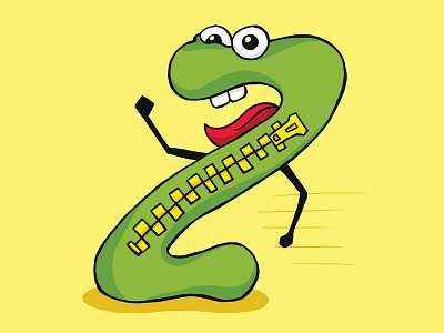 Zooming Zip 36 days of type alphabet digital art drawing illustration illustrator lettering melbourne type typography zip zoom