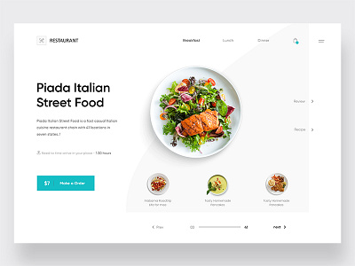 Restaurant cart clean cuisine design faish food food and drink home japan landing menu page restaurant sushi template ui ux web zihad