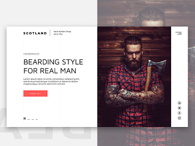 Home screen app beard beautiful design home man preview social ui ux web website