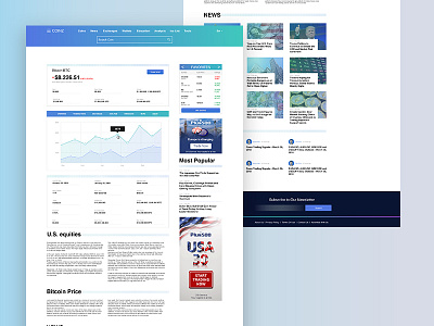 Financial Website Overview Page UI bitcoin coinz financial graph money news page screen ui ux website