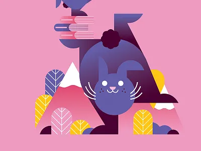 Balancing balancing book geometric guess how love much pink poster rabbit