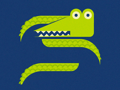 Crocodile abstract alligator animal crocodile face minimal picasso water