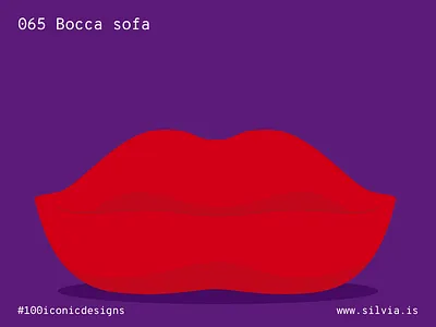 065 Bocca Sofa 100iconicdesigns bocca design flat illustration industrialdesign product productdesign sofa studio65