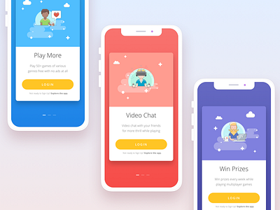 Playful Onboarding game login mobile onboarding