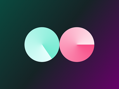 Logo circle geometric gradient logo