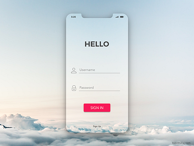 iPhone X Transparent Login iphone iphone x login login ui sign in transparent ui design