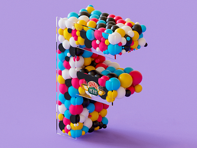 F - 36 days of type 36daysoftype 3d 3d letters cinema4d google lettering render