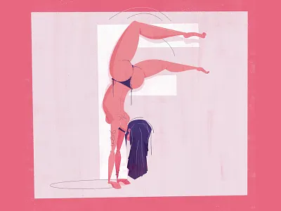 F for full shot of the female and also yoga.