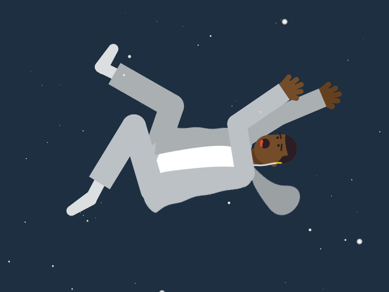 Get Out Sunken Place Dribbble character falling flat get out space stars