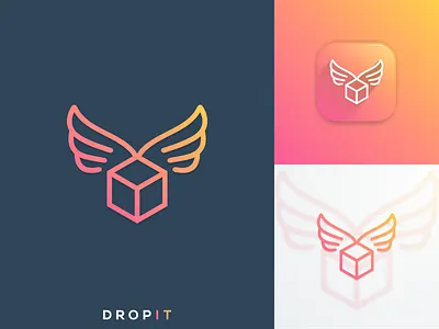 Flying Box artwork barcelona brand identity coreldraw courier creative delivery graphic design icon illustrator logo photoshop