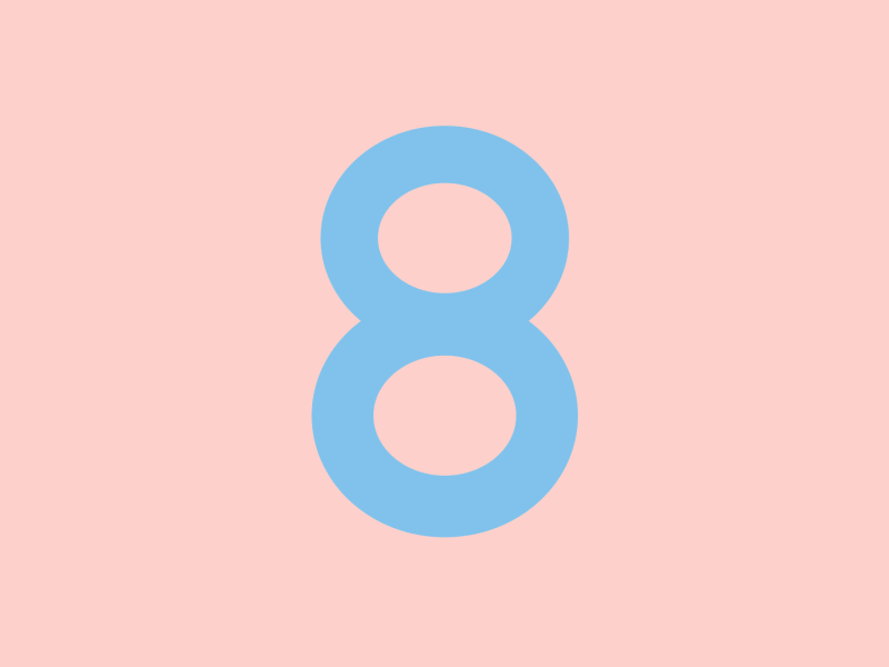 Number 8 2d 36daysoftype animation motion design