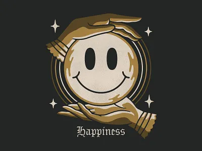 Happiness crystal ball future glow hands mystery stars