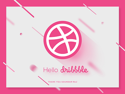 Hello Dribbble - My First Shot colors gradient interaction logo typography ui ux visual design