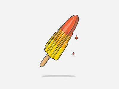Rocket lolly child cream dribbble flat ice icon lolly rocket shot stick summer van